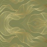 Soft Green Gold Line