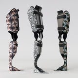 Motif créatif <span data-wg-notranslate>Capiton Summer</span> réalisé par nos soins spécialement pour customiser et sublimer votre prothèse tibiale, prothèse fémorale, prothèse bras, manchon, ou votre orthèse, corset, corset siège, cruro-pédieuse, releveur, prepreg.