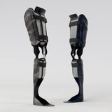 Motif créatif <span data-wg-notranslate>Carbon Fractal Black</span> réalisé par nos soins spécialement pour customiser et sublimer votre prothèse tibiale, prothèse fémorale, prothèse bras, manchon, ou votre orthèse, corset, corset siège, cruro-pédieuse, releveur, prepreg.