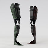 Motif créatif <span data-wg-notranslate>Carbon Fractal Red</span> réalisé par nos soins spécialement pour customiser et sublimer votre prothèse tibiale, prothèse fémorale, prothèse bras, manchon, ou votre orthèse, corset, corset siège, cruro-pédieuse, releveur, prepreg.