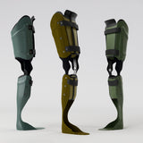 Motif créatif <span data-wg-notranslate>Green Carbon</span> réalisé par nos soins spécialement pour customiser et sublimer votre prothèse tibiale, prothèse fémorale, prothèse bras, manchon, ou votre orthèse, corset, corset siège, cruro-pédieuse, releveur, prepreg.