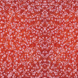 Motif créatif <span data-wg-notranslate>Lily Cerisier Red</span> réalisé par nos soins spécialement pour customiser et sublimer votre prothèse tibiale, prothèse fémorale, prothèse bras, manchon, ou votre orthèse, corset, corset siège, cruro-pédieuse, releveur, prepreg.