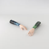 Motif <span data-wg-notranslate>Vegan Blue</span> placé, adaptable aux dimensions exactes de votre prothèse tibiale, prothèse fémorale, prothèse bras et manchon, ou votre orthèse, corset, corset siège, cruro-pédieuse, releveur, prepreg.