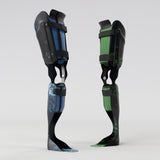 Motif <span data-wg-notranslate>Vegan</span> placé, adaptable aux dimensions exactes de votre prothèse tibiale, prothèse fémorale, prothèse bras et manchon, ou votre orthèse, corset, corset siège, cruro-pédieuse, releveur, prepreg.