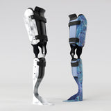 Motif créatif <span data-wg-notranslate>Fracture Milk</span> réalisé par nos soins spécialement pour customiser et sublimer votre prothèse tibiale, prothèse fémorale, prothèse bras, manchon, ou votre orthèse, corset, corset siège, cruro-pédieuse, releveur, prepreg.