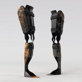 Motif créatif <span data-wg-notranslate>Klondike Gold</span> réalisé par nos soins spécialement pour customiser et sublimer votre prothèse tibiale, prothèse fémorale, prothèse bras, manchon, ou votre orthèse, corset, corset siège, cruro-pédieuse, releveur, prepreg.