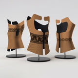 Motif <span data-wg-notranslate>Boheme</span> placé, adaptable aux dimensions exactes de votre prothèse tibiale, prothèse fémorale, prothèse bras et manchon, ou votre orthèse, corset, corset siège, cruro-pédieuse, releveur, prepreg.