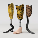 Motif créatif <span data-wg-notranslate>Eclat D'Orient Dark</span> réalisé par nos soins spécialement pour customiser et sublimer votre prothèse tibiale, prothèse fémorale, prothèse bras, manchon, ou votre orthèse, corset, corset siège, cruro-pédieuse, releveur, prepreg.