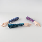 Motif créatif <span data-wg-notranslate>Bleu Pyton</span> réalisé par nos soins spécialement pour customiser et sublimer votre prothèse tibiale, prothèse fémorale, prothèse bras, manchon, ou votre orthèse, corset, corset siège, cruro-pédieuse, releveur, prepreg.