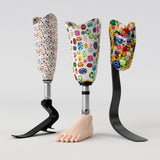 Motif créatif <span data-wg-notranslate>Little Strass</span> réalisé par nos soins spécialement pour customiser et sublimer votre prothèse tibiale, prothèse fémorale, prothèse bras, manchon, ou votre orthèse, corset, corset siège, cruro-pédieuse, releveur, prepreg.