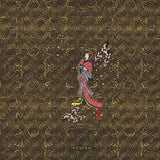 Motif <span data-wg-notranslate>Geysha</span> placé, adaptable aux dimensions exactes de votre prothèse tibiale, prothèse fémorale, prothèse bras et manchon, ou votre orthèse, corset, corset siège, cruro-pédieuse, releveur, prepreg.
