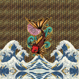 Motif <span data-wg-notranslate>Carpe Koi</span> placé, adaptable aux dimensions exactes de votre prothèse tibiale, prothèse fémorale, prothèse bras et manchon, ou votre orthèse, corset, corset siège, cruro-pédieuse, releveur, prepreg.