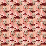 Motif créatif <span data-wg-notranslate>La Femme Rose</span> réalisé par nos soins spécialement pour customiser et sublimer votre prothèse tibiale, prothèse fémorale, prothèse bras, manchon, ou votre orthèse, corset, corset siège, cruro-pédieuse, releveur, prepreg.