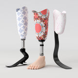 Motif créatif <span data-wg-notranslate>Wax Girls</span> réalisé par nos soins spécialement pour customiser et sublimer votre prothèse tibiale, prothèse fémorale, prothèse bras, manchon, ou votre orthèse, corset, corset siège, cruro-pédieuse, releveur, prepreg.