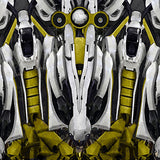 Motif <span data-wg-notranslate>Asteroik Yellow</span> placé, adaptable aux dimensions exactes de votre prothèse tibiale, prothèse fémorale, prothèse bras et manchon, ou votre orthèse, corset, corset siège, cruro-pédieuse, releveur, prepreg.