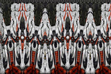 Motif <span data-wg-notranslate>Asteroik Red</span> placé, adaptable aux dimensions exactes de votre prothèse tibiale, prothèse fémorale, prothèse bras et manchon, ou votre orthèse, corset, corset siège, cruro-pédieuse, releveur, prepreg.