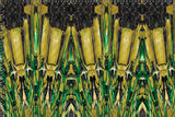Motif <span data-wg-notranslate>Cyber Elfik Yellow</span> placé, adaptable aux dimensions exactes de votre prothèse tibiale, prothèse fémorale, prothèse bras et manchon, ou votre orthèse, corset, corset siège, cruro-pédieuse, releveur, prepreg.
