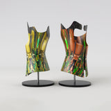 Motif <span data-wg-notranslate>Cyber Elfik Yellow</span> placé, adaptable aux dimensions exactes de votre prothèse tibiale, prothèse fémorale, prothèse bras et manchon, ou votre orthèse, corset, corset siège, cruro-pédieuse, releveur, prepreg.