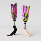 Motif <span data-wg-notranslate>Cyber Elfik Pink</span> placé, adaptable aux dimensions exactes de votre prothèse tibiale, prothèse fémorale, prothèse bras et manchon, ou votre orthèse, corset, corset siège, cruro-pédieuse, releveur, prepreg.