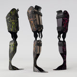 Motif <span data-wg-notranslate>Makina Fushia</span> placé, adaptable aux dimensions exactes de votre prothèse tibiale, prothèse fémorale, prothèse bras et manchon, ou votre orthèse, corset, corset siège, cruro-pédieuse, releveur, prepreg.