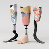 Motif <span data-wg-notranslate>Cat Skull</span> placé, adaptable aux dimensions exactes de votre prothèse tibiale, prothèse fémorale, prothèse bras et manchon, ou votre orthèse, corset, corset siège, cruro-pédieuse, releveur, prepreg.