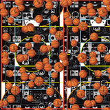 Motif créatif <span data-wg-notranslate>Music Ball</span> réalisé par nos soins spécialement pour customiser et sublimer votre prothèse tibiale, prothèse fémorale, prothèse bras, manchon, ou votre orthèse, corset, corset siège, cruro-pédieuse, releveur, prepreg.