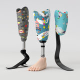 Motif <span data-wg-notranslate>Circus Rainbow</span> réalisé spécialement pour votre enfant, adapté à la taille de sa prothèse ou son orthèse pédiatrique.