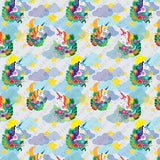 Motif <span data-wg-notranslate>Flowers Licorne</span> réalisé spécialement pour votre enfant, adapté à la taille de sa prothèse ou son orthèse pédiatrique.